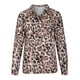 thumbnail image 4 of Puntoco Blusa con estampado de leopardo de manga larga con botones sueltos para mujer Puntoco Puntoco-5178, 4 of 7