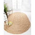 thumbnail image 2 of Unique Loom 3138964 5 x 8 ft. Dhaka Braided Jute Oval Rug, Natural, 2 of 2