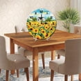 thumbnail image 5 of ZXCXRQFa Sunflowers Houses Yellow Flower Clock Home Decor Round Wood 10 Inch Wall Clocks Non Ticking Silent Clock Art for Living Room Kitchen Bedroom Decorative, 5 of 7