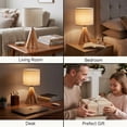 thumbnail image 6 of DAYBETTER Table Lamp for Bedroom, Bedside Table Lamps with 3 Color Temperatures, Bulb Included, Wooden Night Lamp for Living Room, Office, Bedroom, 6 of 7