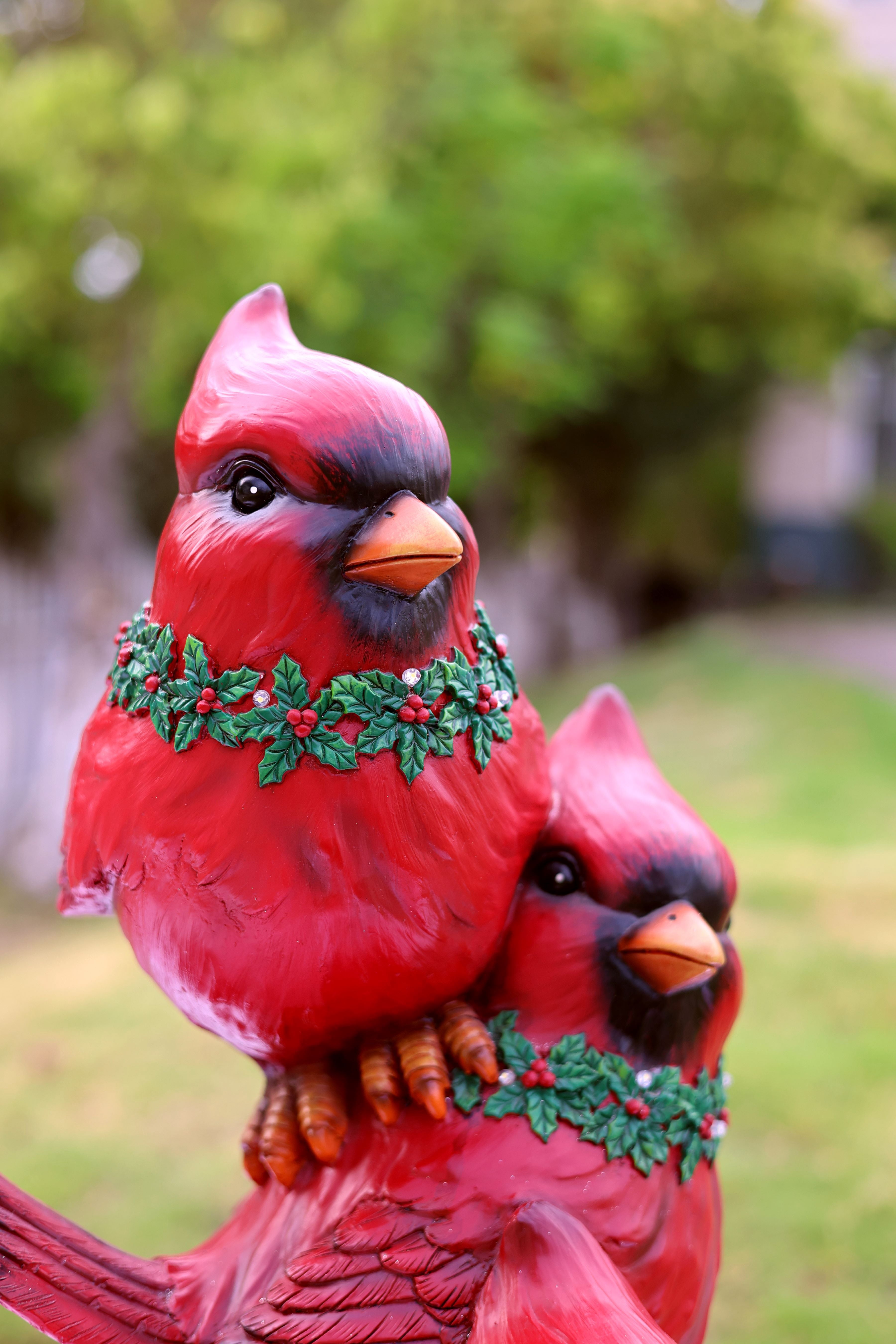 Hi-Line Gift Ltd 85187-E Stacking Cardinals Christmas Decor with LED Lights Battery Operated Indoor Use Only