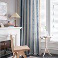 thumbnail image 5 of Stripe Curtains Cotton Linen Farmhouse Drapes for Living Room Semi-Blackout Geometric Window Curtain Panels with Tassel 1 Panel Rod Pocket Room Darkening Window Treatment 52"x63", 5 of 6