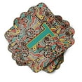 thumbnail image 2 of Letter T Retro Tribal Alphabet Initial Foam Coaster Set of 4, 2 of 3