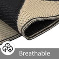 thumbnail image 3 of Volkmi Reversible Outdoor Rug – Waterproof Plastic Straw Patio Carpet, Modern Diamond Design, Easy Clean, Collapsible & Portable with Carry Bag – Perfect for Camping,Beach – 9*12ft, 3 of 8