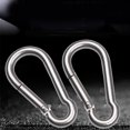thumbnail image 4 of 12pcs Galvanized Iron Swing Spring Snap Hook Outdoor Camping Hiking Quick Link Heavy Duty Hammock Clip Rope Connector Traveling, 4 of 5