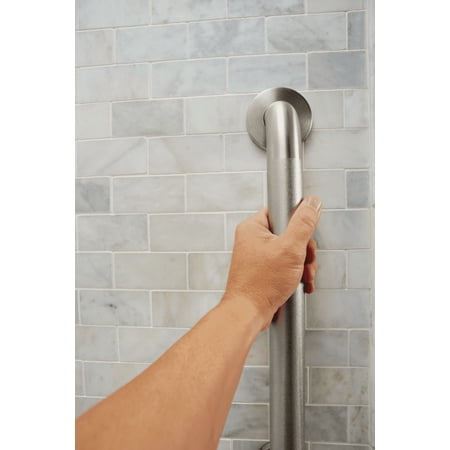 Moen Inc Moen Home Care Peened Grab Bar - Pack of 2 — ADA-Compliant Wall-Mount, Concealed-Screw Install