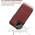 thumbnail image 6 of REQO iPhone 11 Pro Wallet Case with Card Holder,REQO PU Leather Kickstand Card Slots Case,Double Magnetic Clasp and Durable Shockproof Cover for iPhone 11 Pro 5.8 Inch(Brown), 6 of 7