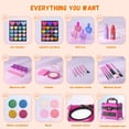 thumbnail image 3 of Kit de maquillaje GORISPI Kids para niñas, 66 piezas, lavable con funda de 3 a 12 años, 3 of 7