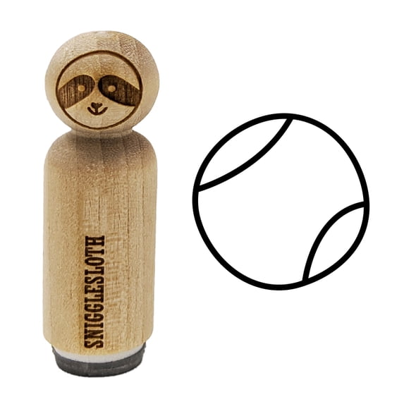 Tennis Ball Doodle Rubber Stamp for Scrapbooking Crafting Stamping - Large 1-1/4 Inch