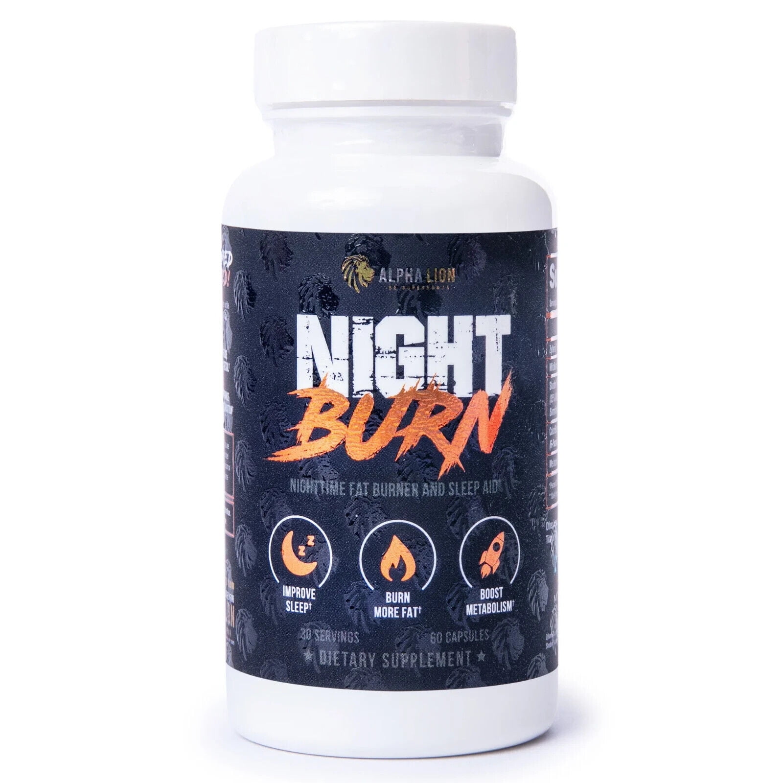 Night Burn Nighttime Fat Burner Weight Loss Sleep Aid 60 Capsules