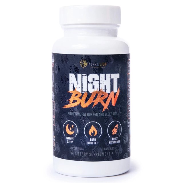 Night Burn Nighttime Fat Burner Weight Loss Sleep Aid 60 Capsules