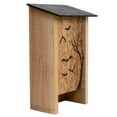 thumbnail image 6 of S&K BH50 Printed Cedar Bat House,Two Chamber Outdoor BatShelter for Upto 50Bats,Cedar Backyard BatRoost with Grooved Interior,Heat Absorbing Black Roof and Wall Post or Tree Mount Design,Made in USA, 6 of 8
