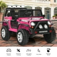 thumbnail image 4 of Costway 12V Kids Ride On Truck Remote Control Electric Car with Lights&Music Pink, 4 of 8