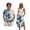 Blue Cloud, variant on Retro Boho Floral Print Matching Couple Outfits Men’s Button-down Hawaiian Shirt Women Sleeveless Midi Dress with Pocket Couples Matched Summer Outfits for Beach Vacation, M