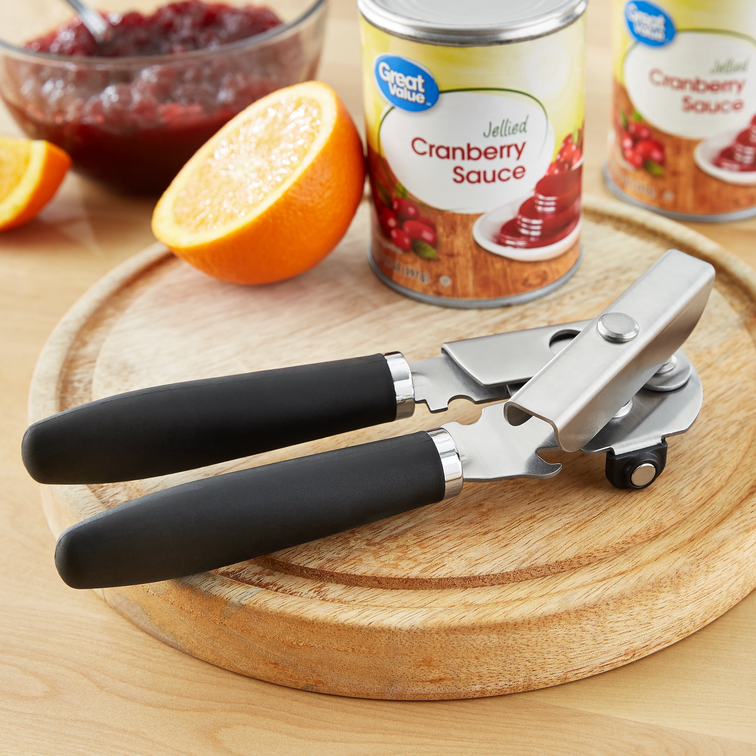 Mainstays Safe Cut Black Can Opener 