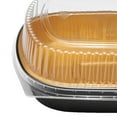 thumbnail image 5 of Karat 48 oz Black and Gold Aluminum Foil Take Out Pan with Clear PET Dome Lid - 50 Set, 5 of 10