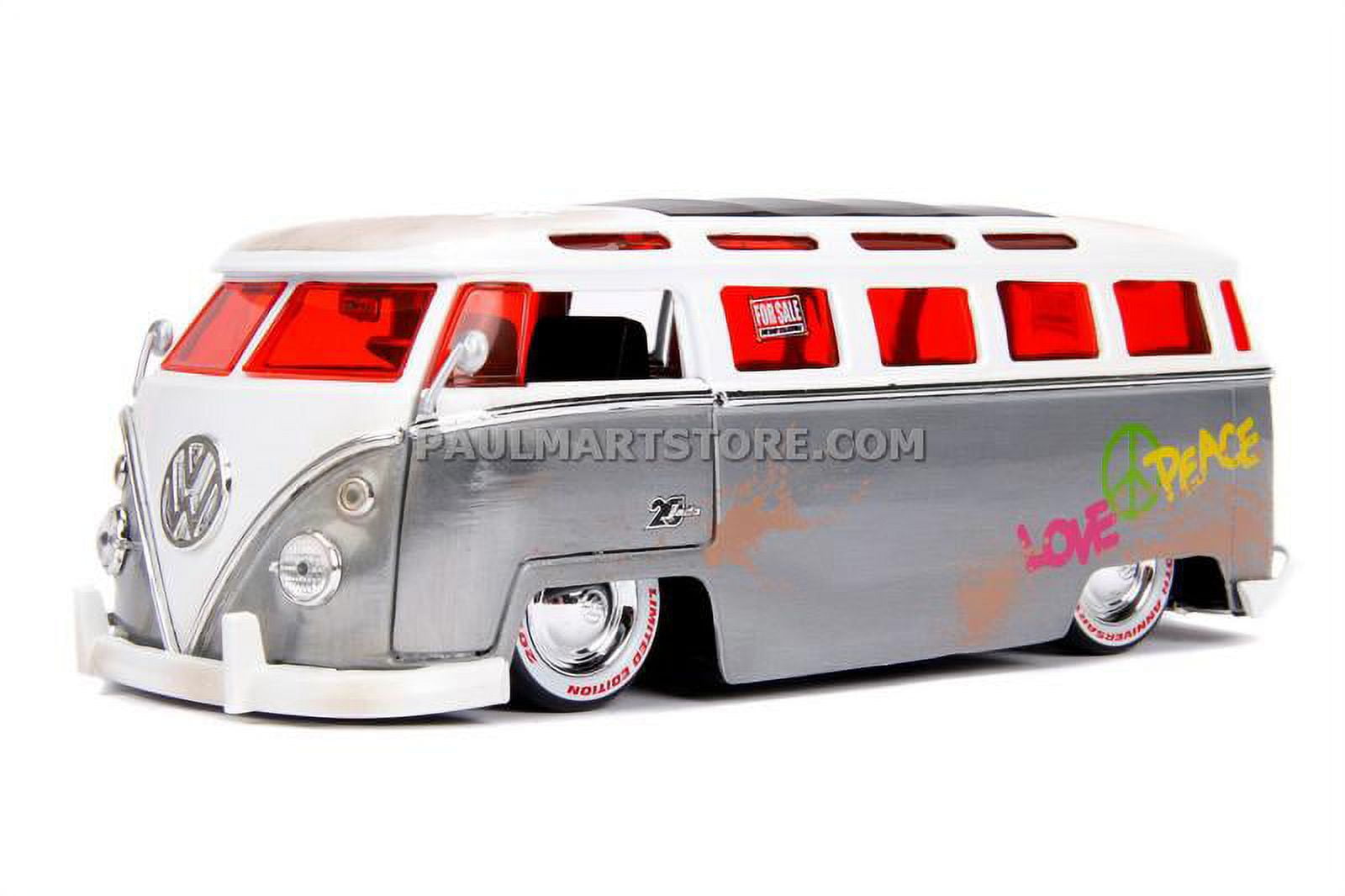 【新品未開封・送料無料】 20th Scale 1:24 Jada Anniversary Bus Volkswagen '62 ミニカー