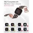 thumbnail image 5 of TOYOUTHS 2 Packs Leopard Engraved Band Compatible with Fitbit Versa 2/Fitbit Versa/Versa Lite Bands Women, Two-Tone Cheetah Soft Silicone Sport Designer Cute Fancy Summer Strap for Versa 2 Smart Watch, 5 of 6