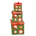 thumbnail image 2 of hiryomu 3Pcs Christmas Stackable Gift Boxes Xmas Tree Santa Snowman Nesting Box with Lids Holiday Party Supplies for Christmas Weddings Anniversaries, 2 of 8
