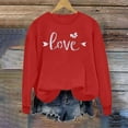thumbnail image 4 of Hvyesh Valentine's Sweatshirt for Women Love Heart Pullover Shirts Casual Long Sleeve Valentine Tshirt Clothes Tops, 4 of 5