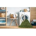 thumbnail image 2 of Ahgly Company Machine Washable Indoor Round Abstract Green Onion Green Area Rugs, 6' Round, 2 of 7
