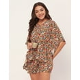 thumbnail image 2 of Moomaya Sleepwear, Printed Kaftan With Shorts Set, Rayon Nightwear 2 Pc Loungewear, 2 of 9