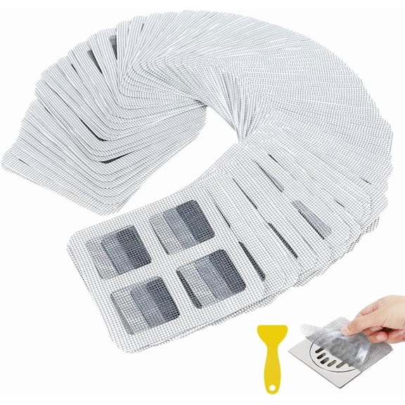 Kucucyle Anti-Blocking Self-Adhesive Mesh Covers Hot Melt Glue Anti-Clogging Drain Catches