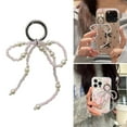 thumbnail image 2 of Bottone Sweet Pearl Beaded Bowknot Keychain Pendant Fashion Lovely Hangings Ornament Keyring Backpack Decoration Charm Jewelry, 2 of 7
