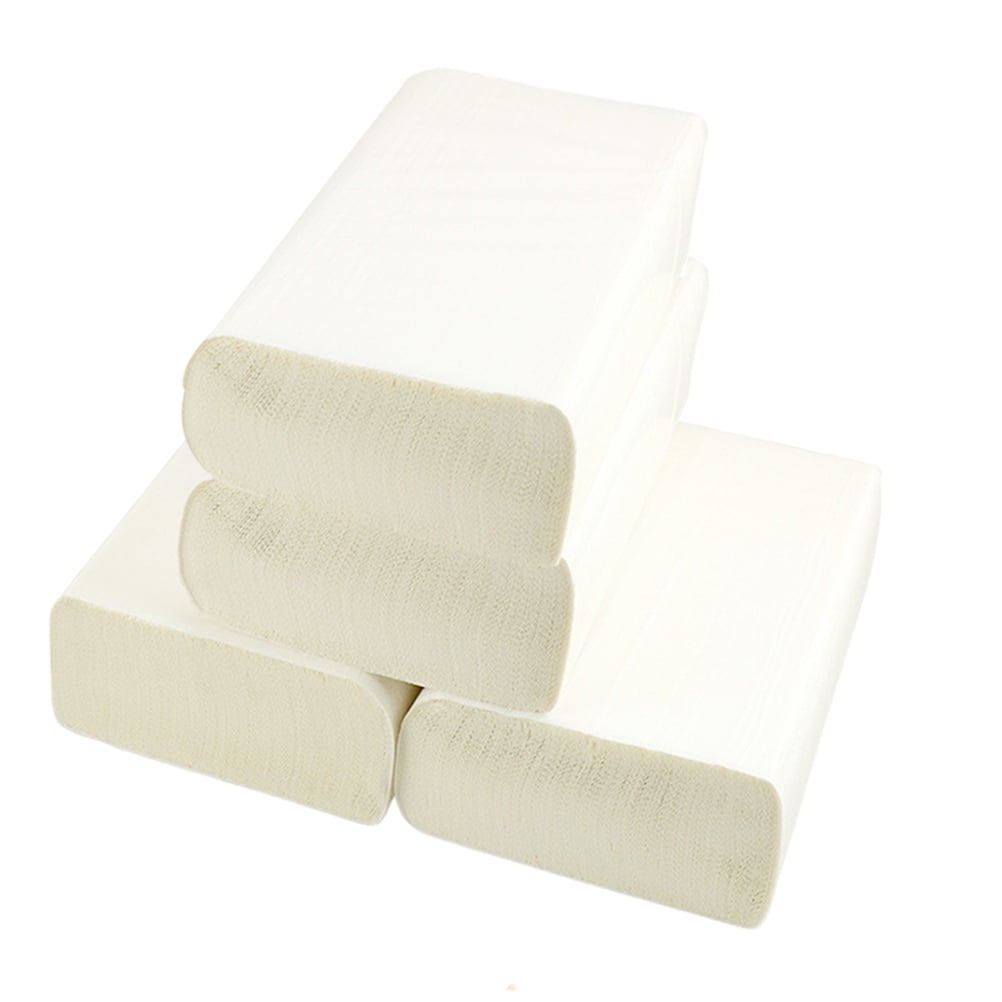 LOLIPPYY 4Rolls Thicken Napkin White Wood Oil Absorbing Paper Towels for Home Office .8x5.5x3.1in