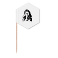 thumbnail image 1 of Woman I Hairstyle Part Art Deco  Fashion Toothpick Flags Cupcake Picks Party Celebration, 1 of 3