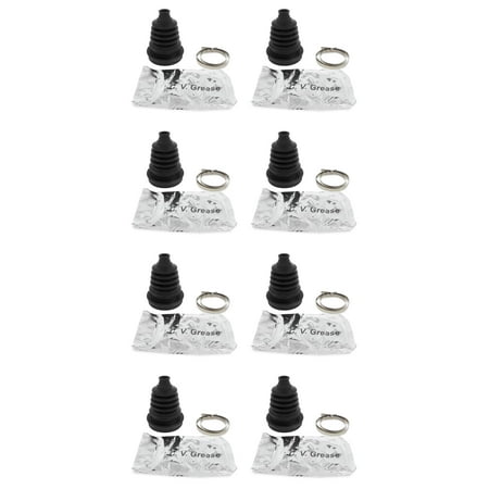 Yamaha Front End - QUADBOSS Complete Front & Rear Inner & Outer CV Boot Repair Kit for Yamaha YFM660 Grizzly 2002