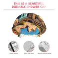 thumbnail image 3 of KLL Iconic Global Landmarks Pattern Shower Cap & Bath Cap for Women,Reversible Oversized Waterproof Shower Caps for all Hair Lengths,Elastic Reusable Bathing Hair Cap, 3 of 6