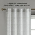 thumbnail image 4 of Creative Home Ideas Contemporary, Modern 2 Piece Jacquard Light Filtering Curtain Set, 4 of 13