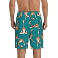 thumbnail image 3 of Kdxio Giraffes Doing Various Yoga Print Mens Sleep Shorts Bottoms Soft Comfy Pajama Wear Pants with Drawstring Pockets, 3 of 7