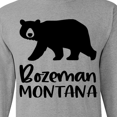 thumbnail image 4 of Inktastic Bozeman, Montana Black Bear Silhouette Long Sleeve T-Shirt, 4 of 5