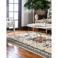 thumbnail image 5 of Unique Loom Taftan Collection Area Rug - Oasis (6' 1" x 9' Rectangle Cream/Light Blue), 5 of 7