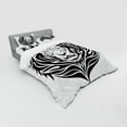 thumbnail image 3 of Ambesonne Black and White Bedding Set 3 Pcs, Lion Portrait, Twin XL, Black and White, 3 of 3