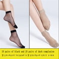thumbnail image 5 of 40 piezas = 20 pares/lote de calcetines cortos para mujer, medias de cristal, sexys, transparentes, hasta el tobillo, invisibles, finos, elásticos, de nailon, para verano, 5 of 5