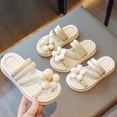 thumbnail image 4 of Quealent Big Kid Girls Shoes Flip A Zoo Slippers for Kids Summer Girls Outdoor Slippers 3D Flowers Decorated Open Toe Sandals Kid Slippers Size 1 White 3.5, 4 of 5