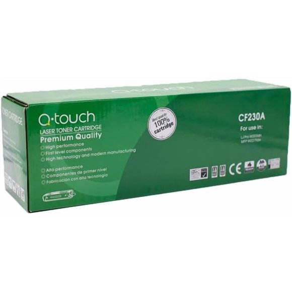 Tóner Genéricos Q-Touch CF230A / 30A Negro Compatible con HP LaserJet Pro M227fdw M203dw