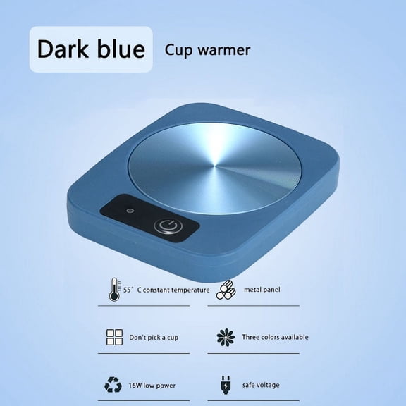 Smart coffee cup warmer, automatic shut-off coffee cup heater for desk, hot drink warming tray, with two temperature settings. Multiple colors to choose from, multi-material cups that can be heated
