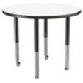 thumbnail image 5 of ECR4Kids Round Dry-Erase Thermo-Fused Adjustable Activity Table Black/Black, Multiple Sizes/Types, 5 of 7