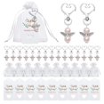 thumbnail image 1 of 40 Juegos de Perlado con en Forma de CorazóN, Juego de Recuerdo de Boda, Incluye Llaveros de Perlas de , Bolsas de Regalo de Organza A, 1 of 6