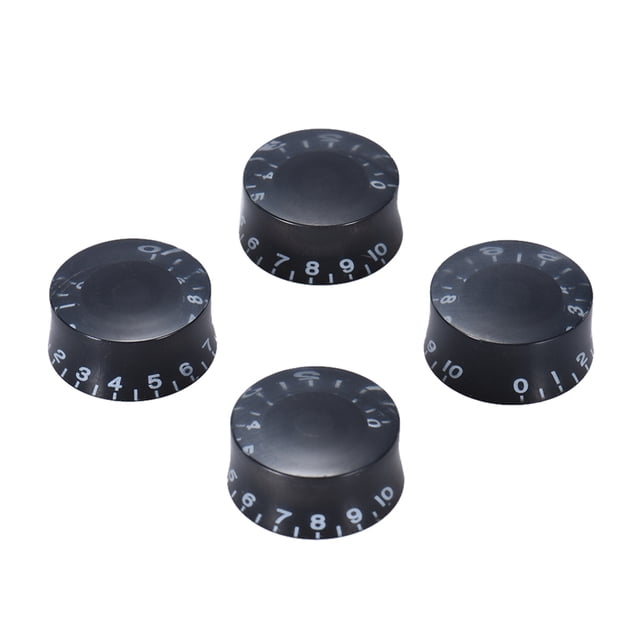Perilla de control 4pcs velocidad perillas de control de volumen del tono de reemplazo Gibson Les Paul de la guitarra eléctrica La guitarra parte Negro Tomshoo Perilla de control