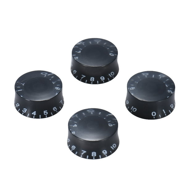 Perilla de control 4pcs velocidad perillas de control de volumen del tono de reemplazo Gibson Les Paul de la guitarra eléctrica La guitarra parte Negro Irfora Perilla de control