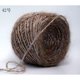 thumbnail image 1 of Xiao Hua Hilo de lana suave y brillante de 200 g, mezcla de lana supersuave y esponjosa para tejer, crochet, telar y tejer a máquina, hilo multicolor para tejer, marrón., 1 of 3