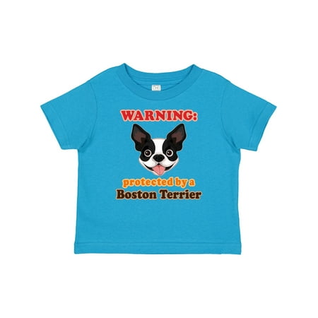 

Inktastic Boston Terrier Dog Protected by Boys or Girls Baby T-Shirt