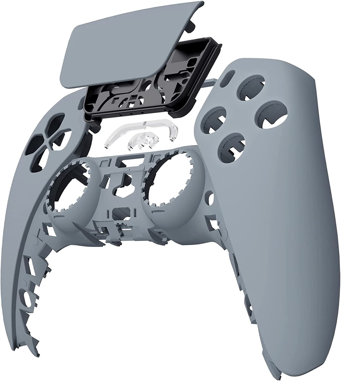 eXtremeRate New Hope Gray Replacement Touchpad Front Housing Shell for ps5 Controller BDM-010/020/030/040