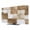 Brown Beige, variant on TV Cover Indoor, Abstract Geometric Stretch TV Dust Cover Television Screen Protector, Vintage Minimalist Patchwork Art Teal Green Elastic Display Covers, Monitor Slipcover for LED TVs 24 Inch