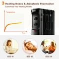 thumbnail image 5 of Costway 1500W Oil Filled Heater Portable Radiator Space Heater w/Adjustable Thermostat Black, 5 of 9